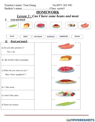 Can i have some beans and meat