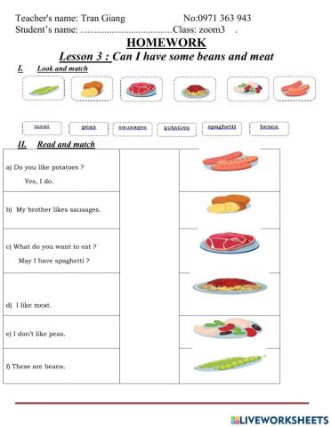 Can i have some beans and meat