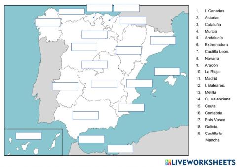 Mapa España Político