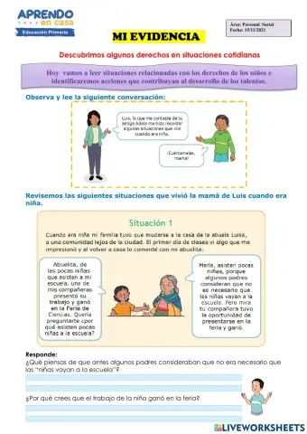 Descubrimos algunos derechos en situaciones cotidianas