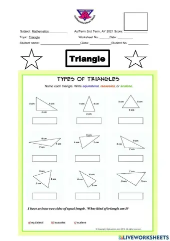 Types of triangle
