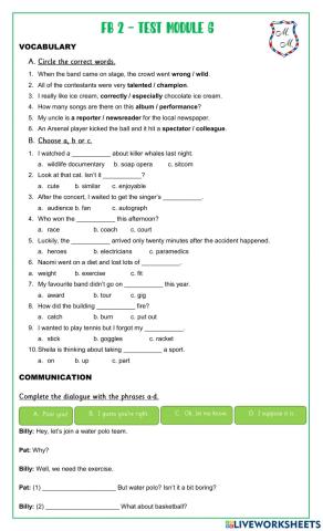 FB2 - Test Module 6