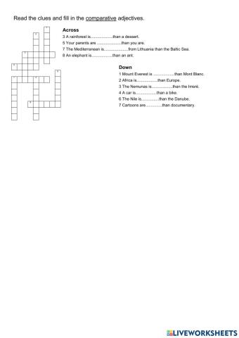 Comparative adjectives