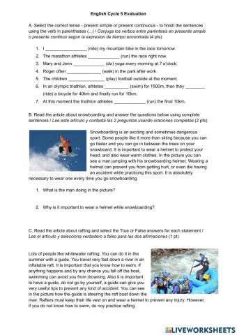 Cycle 5 English Evaluation