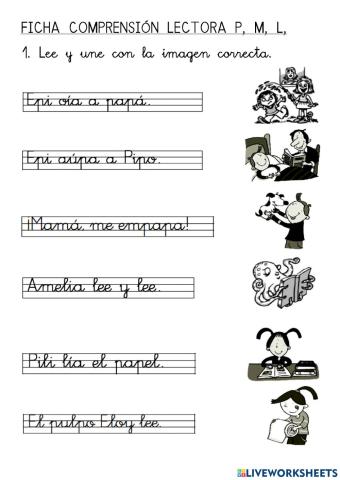 Comprensión lectora PML