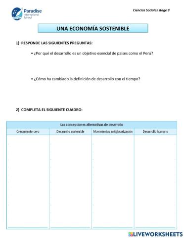 Economía sostenible