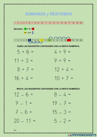 Sumas y restas sencillas