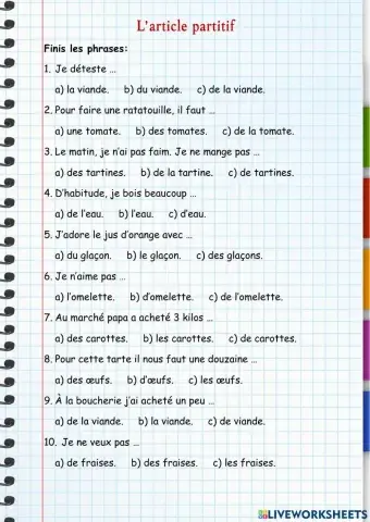 Les magasins et les achats