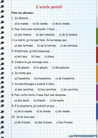 Les magasins et les achats