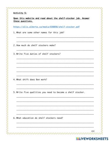 Unit 12:Job Search - Activity 5