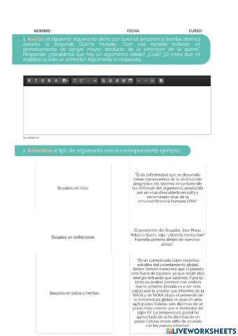 Tipos de argumentación