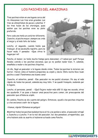 Los paiches del amazonas