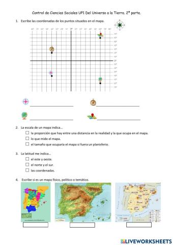 Representación de mapas y relieve de España