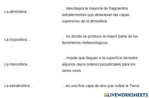 Capas de la atmósfera