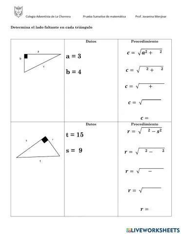 Teorema de Pitágoras
