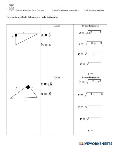 Teorema de Pitágoras