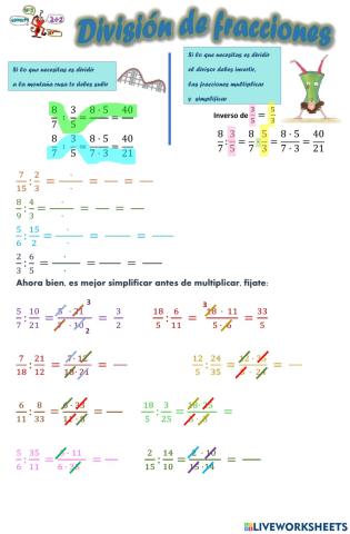 División de fracciones