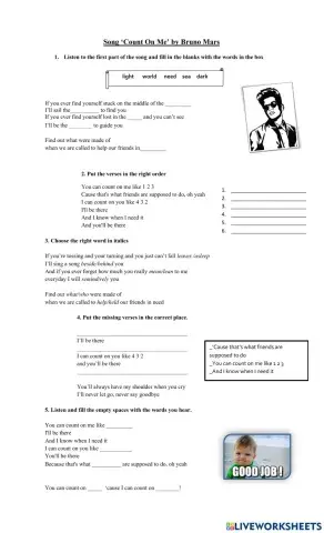 Count on me bruno mars