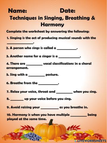 Techniques in Singing, Breathing and Harmony