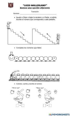 Evaluacion   matematicas transición