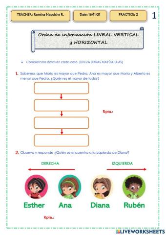 Orden de información