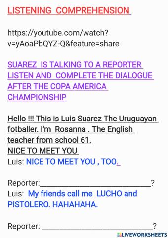 Luis suarez listening