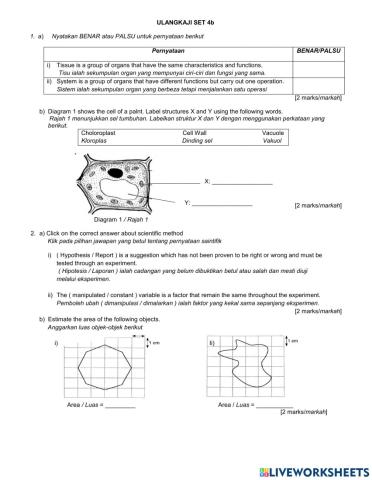 Ulangkaji Sains Tingkatan 2 Set 4b