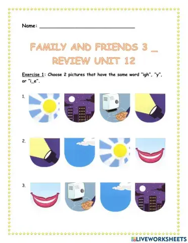 (Family and Friends 3) Review Vocabulary Unit 12