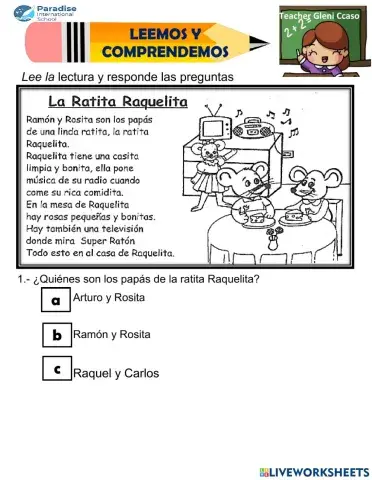 Lectura:la ratita raquelita