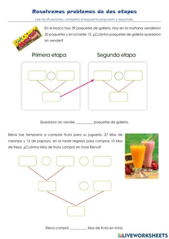 Resolvemos problemas de dos etapas