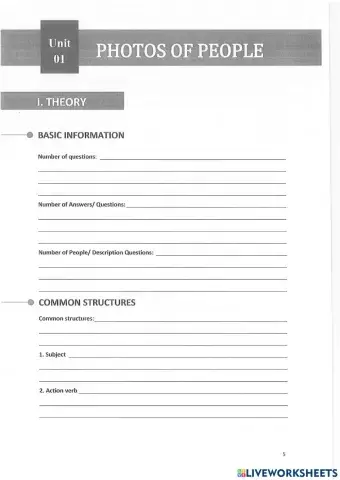 Unit 2: Photos of people
