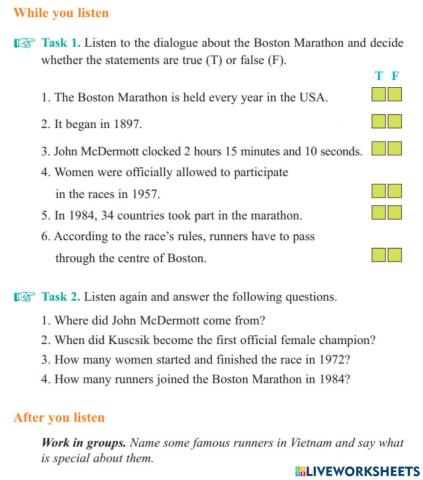 Unit 6 -competitions - listening