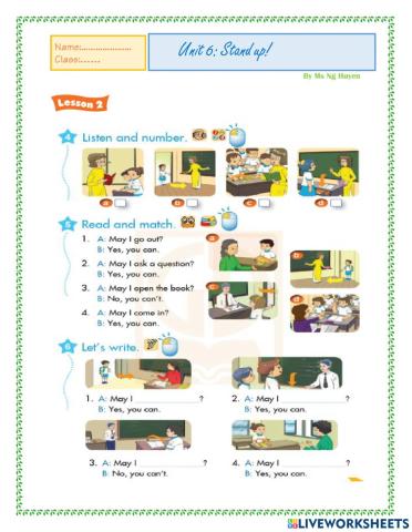E3 Unit 6 Lesson 2,3