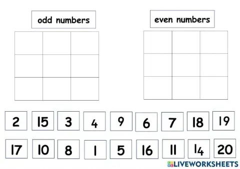 Odd and even numbers