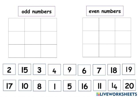 Odd and even numbers