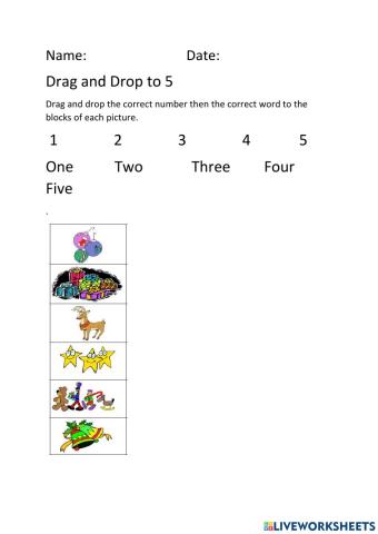 Drag and Drop to 5