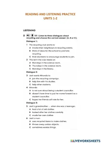 Listening practice B1+