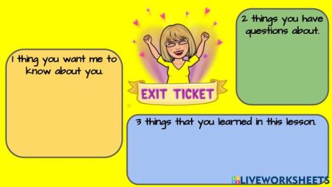 Exit Ticket