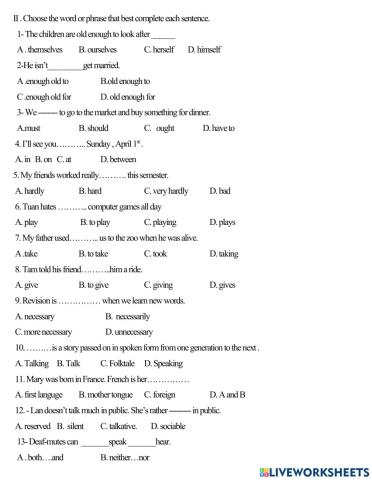 English 8 old review gk1