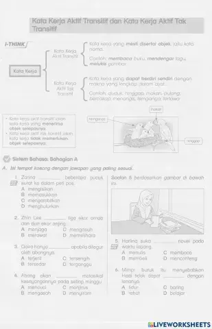 Kata Kerja Aktif Transitif dan Tak Transitif