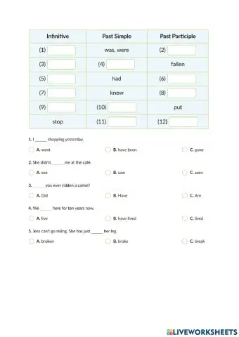 Present Perfect Past Simple