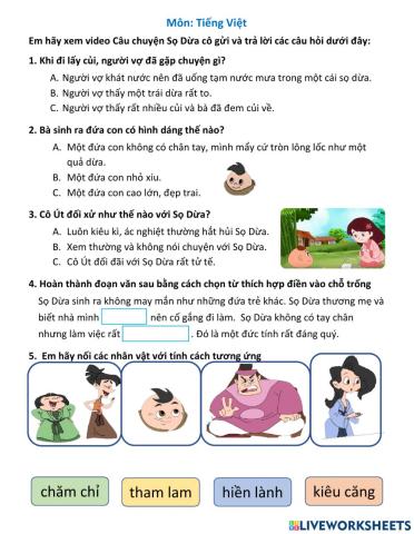 Bài tự học Thứ tư (17-11)