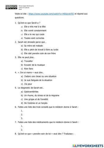 Chez le médecin: activité d'écoute