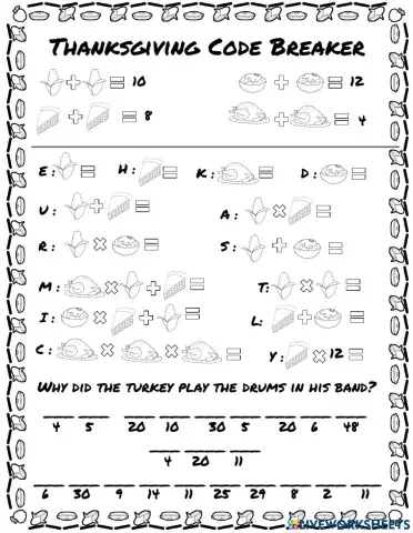 Thanksgiving Code Breaker