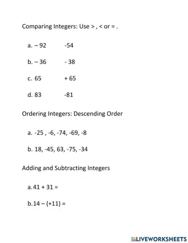 Integers