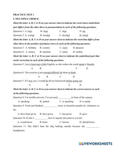 B1-grammar - practice 1