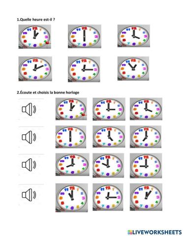 Les heures et les routines