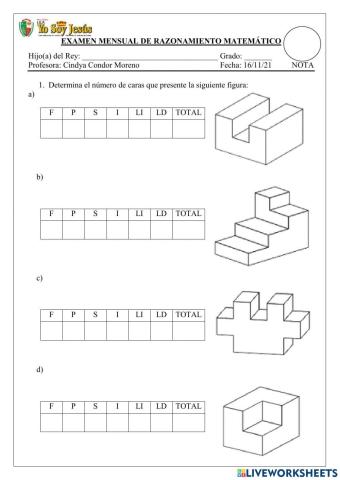 Evaluacion de razonamiento matemático