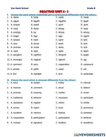 G8-pronunciation and stress