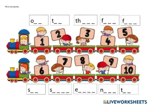 Missing letters in numbers